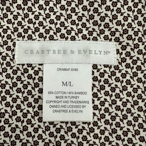 Crabtree and Evelyn Robe Size M/L Floral Kimono Cotton Bamboo Blend - Picture 3 of 9